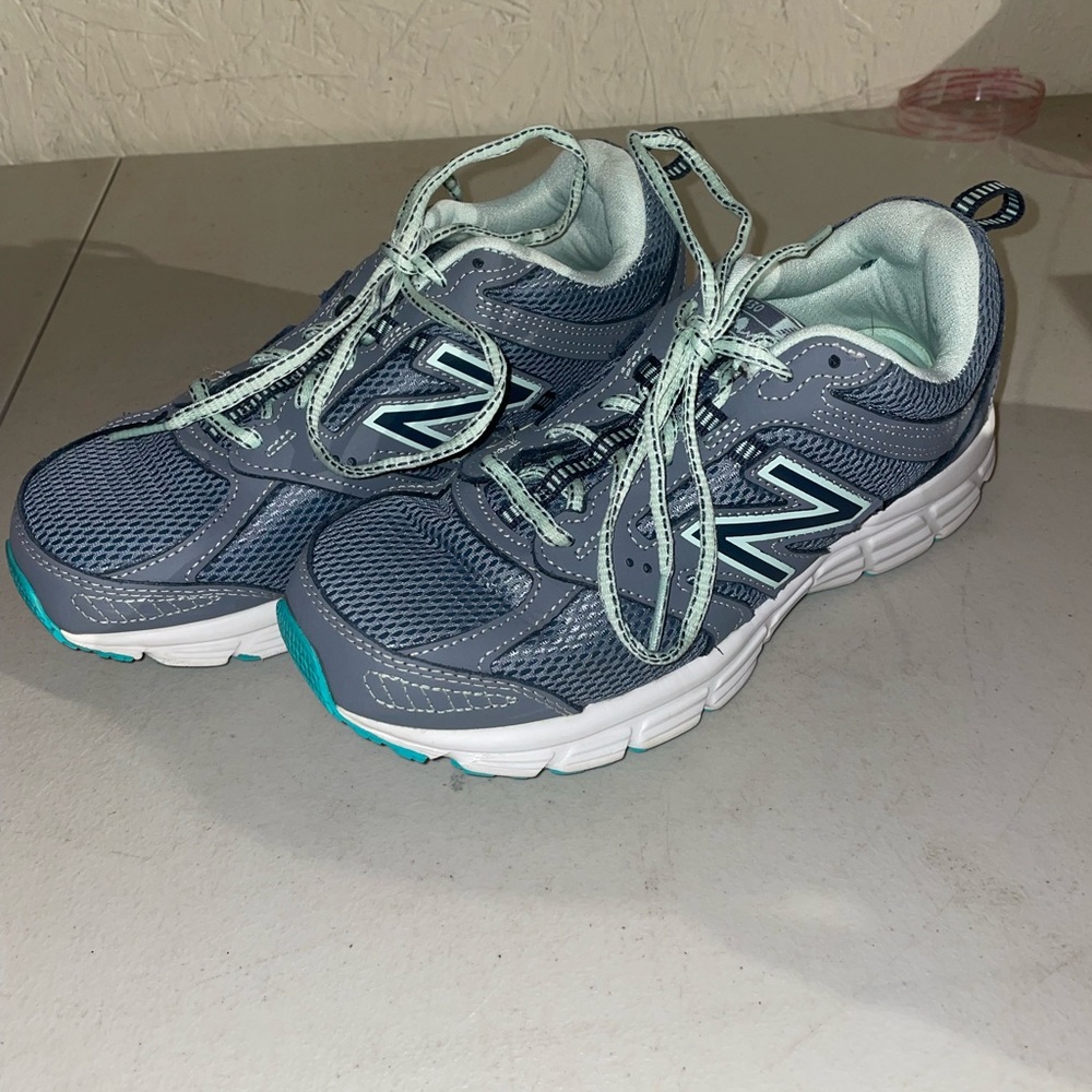 New Balance 430 Womens Size 8 Running Shoes Gray Green Athletic Trainer Sneaker